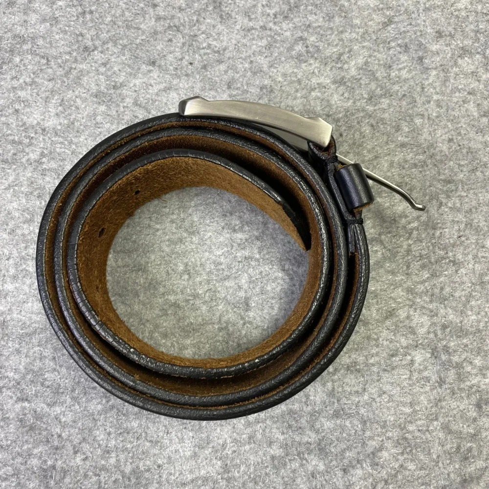 Mens Brown Genuine Leather Skull Celtic Knot Embossed Belt Size 34 Biker Gothic